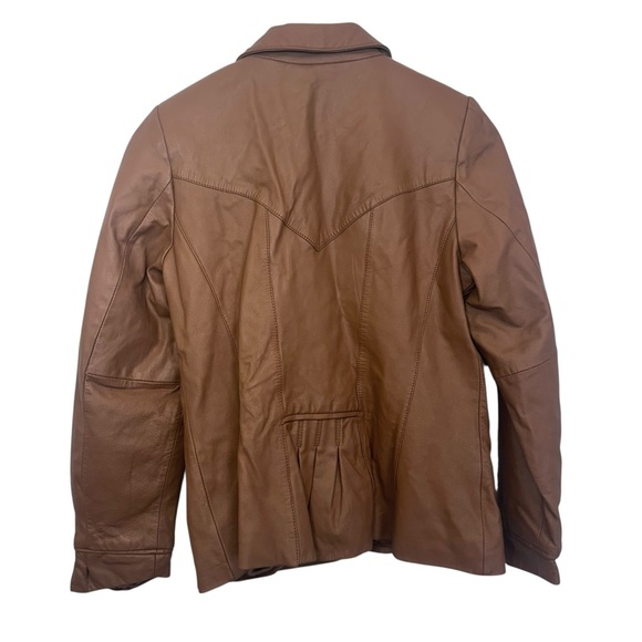 Bradley Bayou Jacket Small Brown 100% Genuine Leather Button-up - Picture 5 of 15